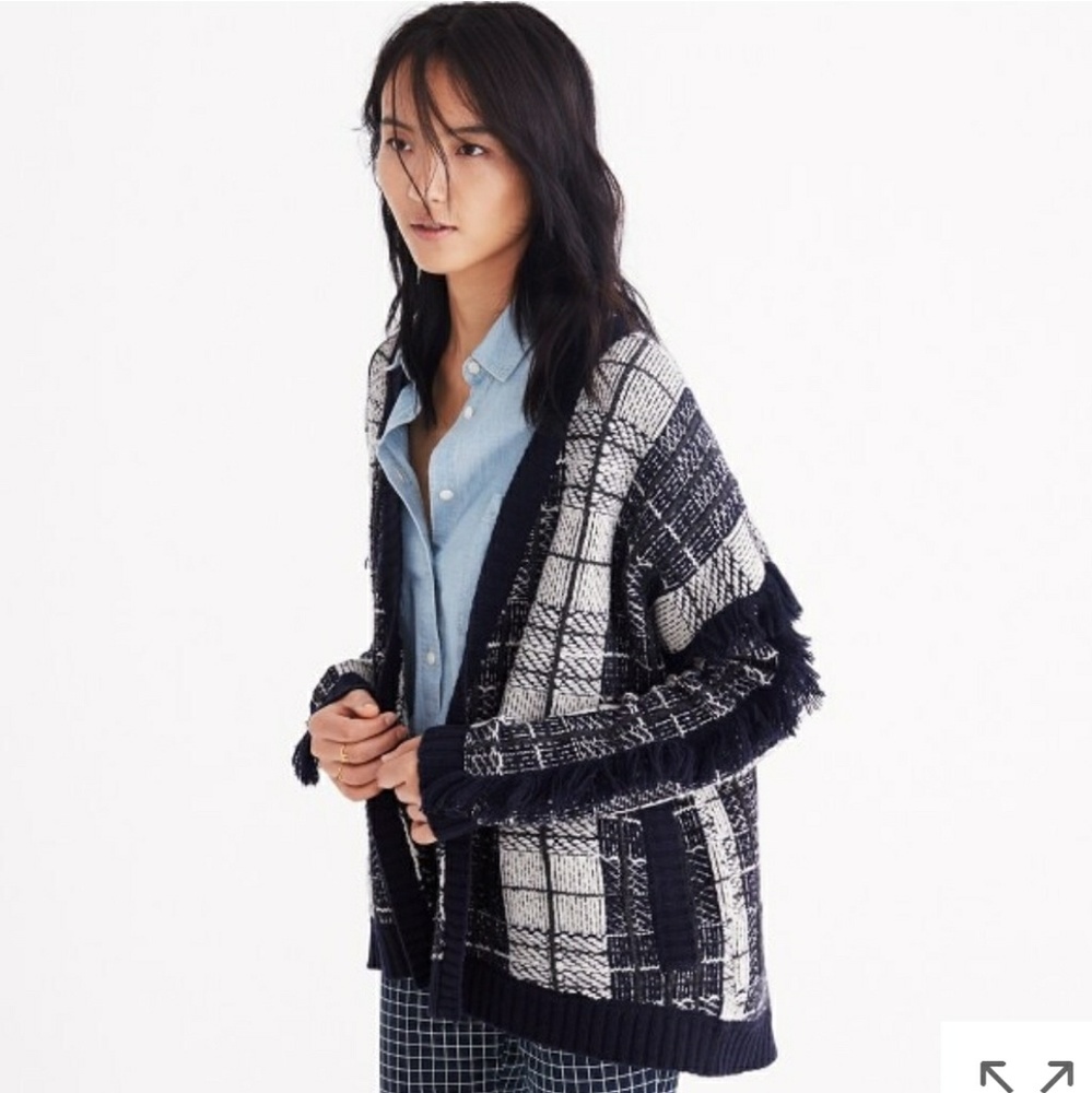 GONE AFTER 4/15 Madewell Plaid Cardigan Sweater